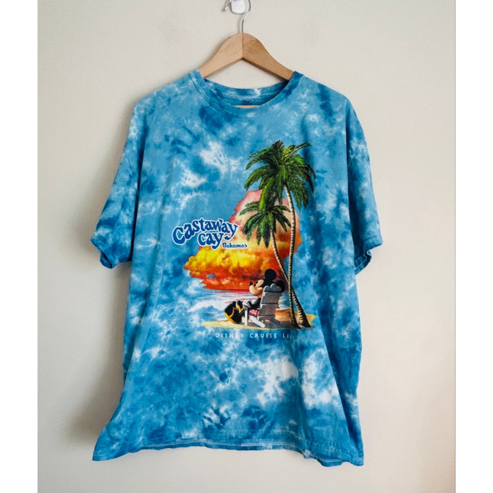Disney Cruise Line Mickey Mouse Castaway Cay Tie-Dye T-Shirt XL - Picture 6 of 6